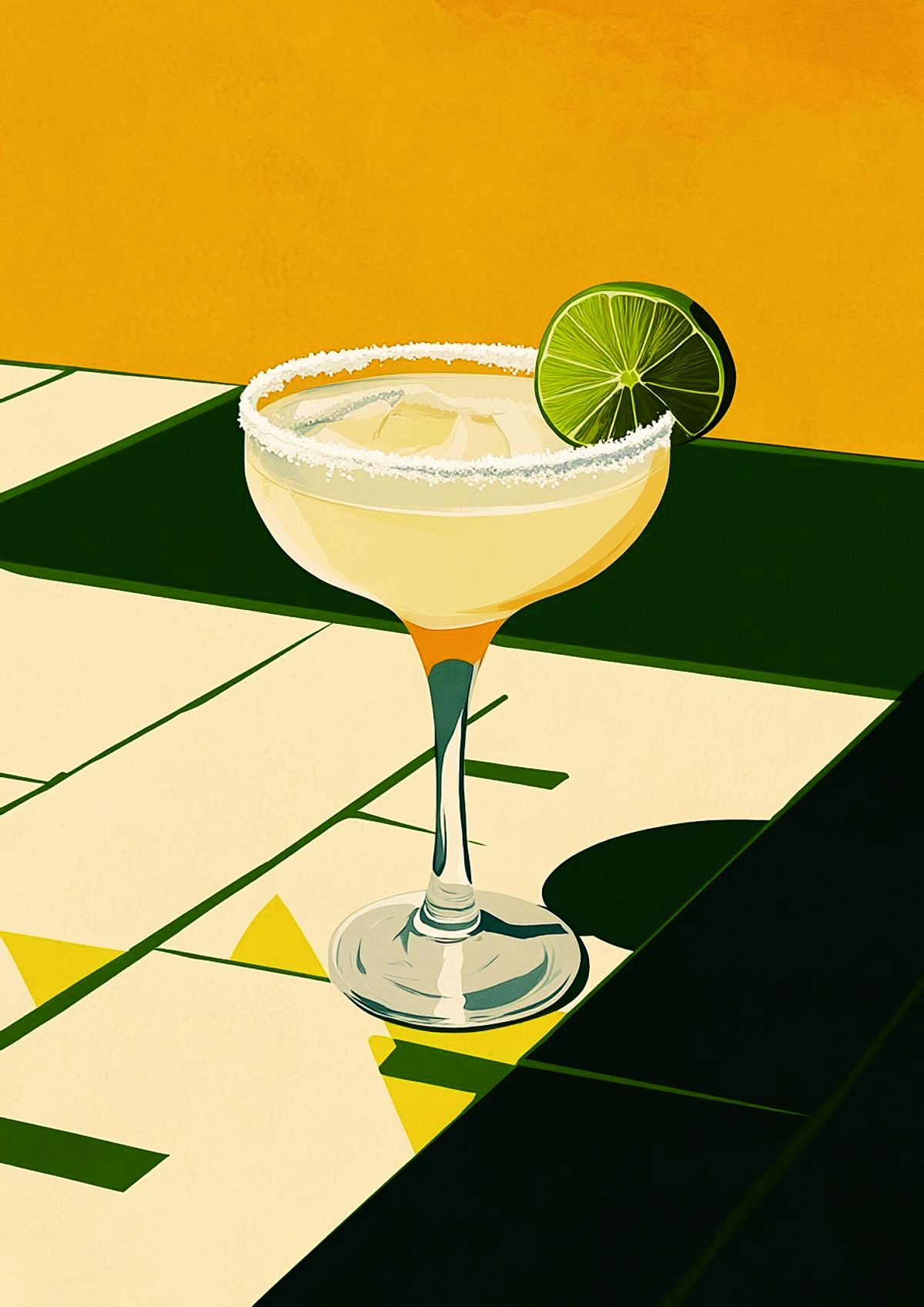 Vintage Margarita Cocktail artwork